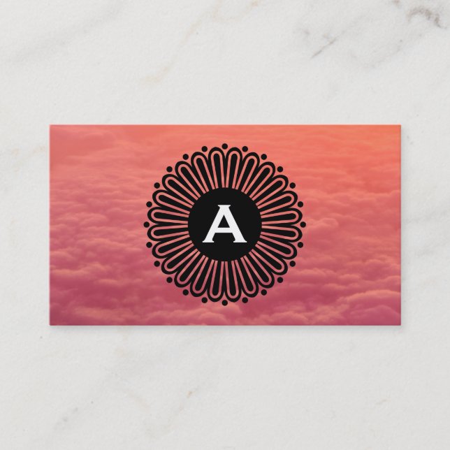 Monogram | Radial | Clouds Business Card (Front)