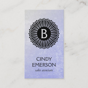 Monogram Radial Texture Business Card
