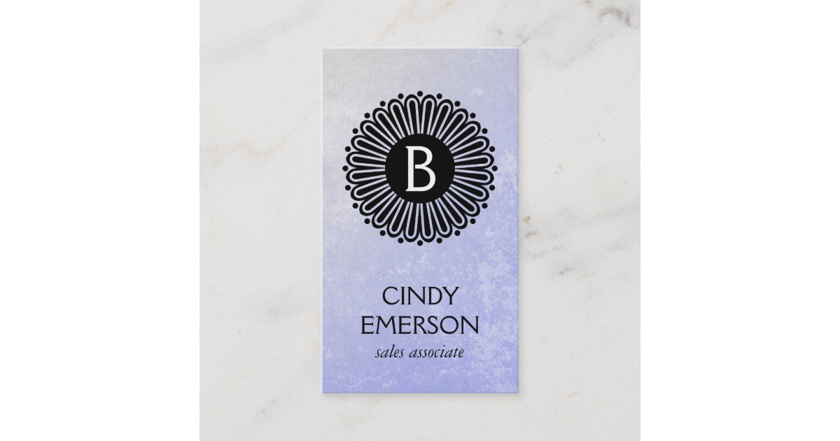 Monogram | Radial | Texture Business Card | Zazzle