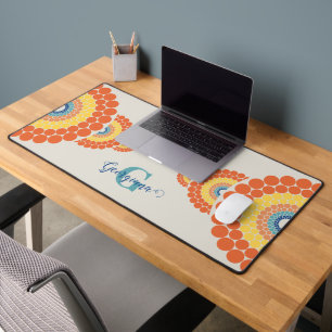 Monogram Radiant Aegean Summer Ornamental Mandala Desk Mat
