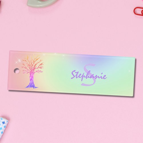 Monogram Rainbow Colors Girls  Ruler