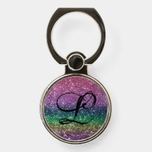 Monogram Rainbow Glitter