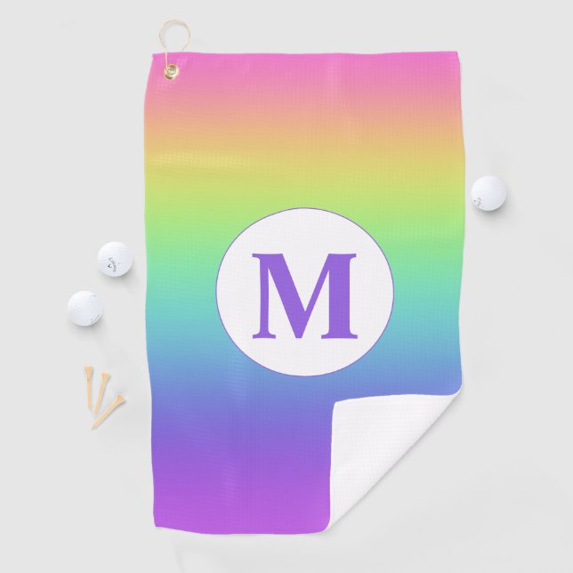 Monogram Rainbow Golf Towel (InSitu)
