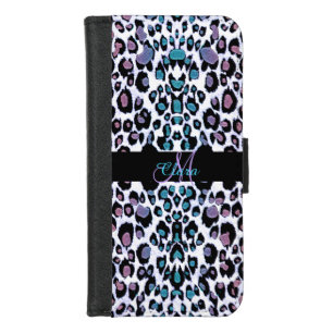 Monogram Rainbow Leopard Phone Wallet Case