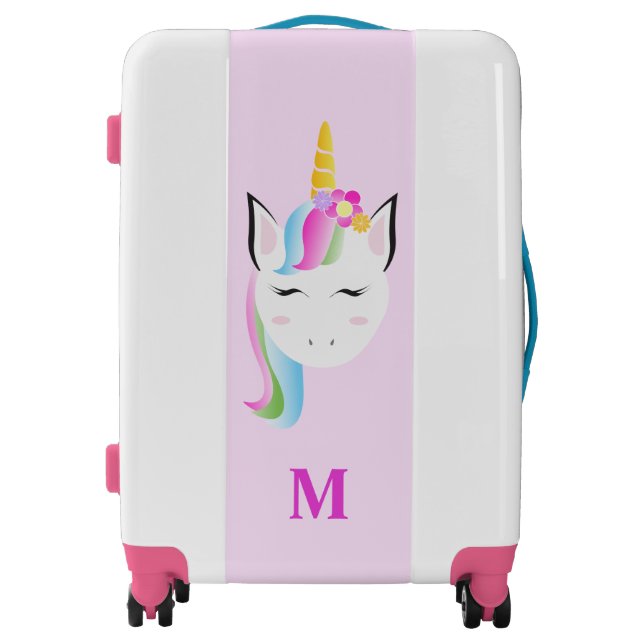Monogram Rainbow Magical Unicorn Gift Luggage (Front)