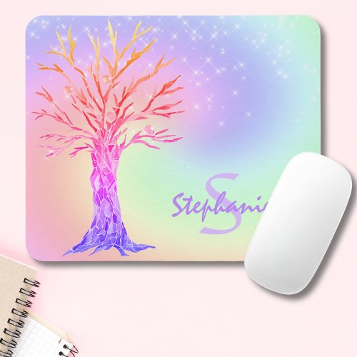 Monogram Rainbow Mouse Pad