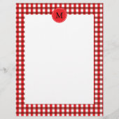 Monogram Red and White Gingham Pattern (Front)