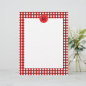 Monogram Red and White Gingham Pattern (Standing Front)