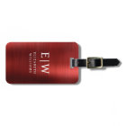 Monogram Red Brushed Metallic Elegant