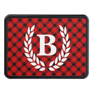 Monogram Red Buffalo Check Trailer Hitch Cover