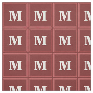 Monogram red fabric