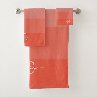 Monogram red gradient background cute