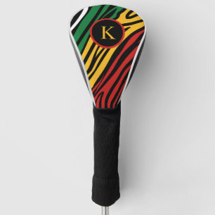 Monogram Red Green Yellow Black History Month Golf Head Cover