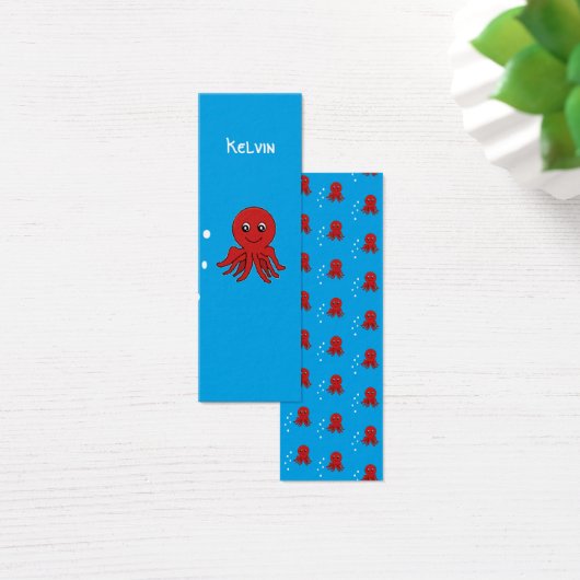 Monogram red octupus in water bookmark (Desk)