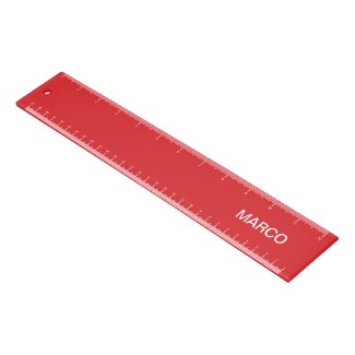 Monogram Red Ruler