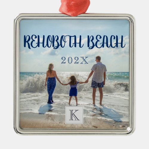 Monogram Rehoboth Beach Family Travel Souvenir Metal Ornament