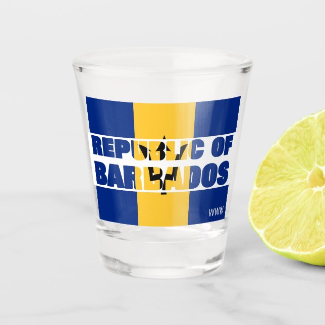 Monogram Republic of Barbados  Shot Glass (Front)