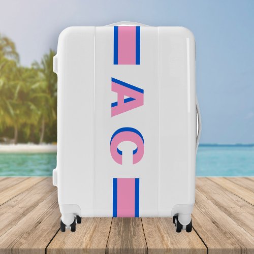 Monogram Retro Bachelorette Personalized Luggage