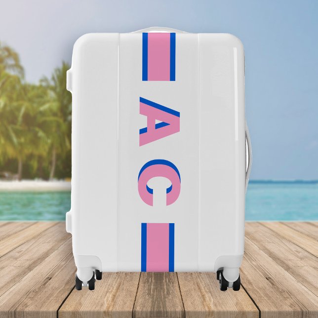 Monogram Retro Bachelorette Personalized Luggage (Creator Uploaded)