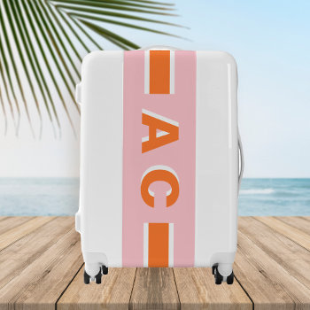 Monogram Retro Bridal Party Personalized Luggage by SweetRainHome at Zazzle