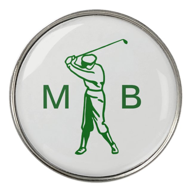 Monogram Retro Golf Ball Markers (Front)