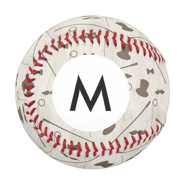 Monogram Retro pattern for man 2 Baseball (Front Left)