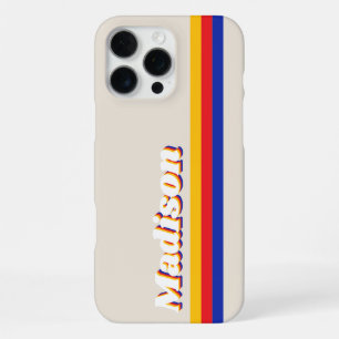 Monogram Retro Stripes iPhone 16 Pro Max Case