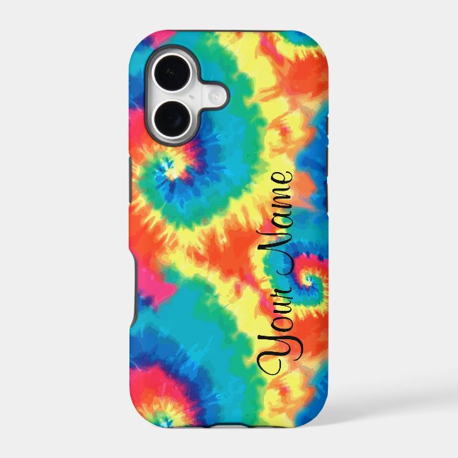 Monogram Retro Tie Dye Iphone Case (Back)