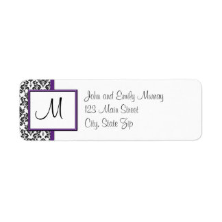Monogram Return Address Labels