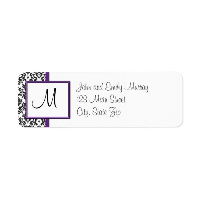 Monogram Return Address Labels (Front)