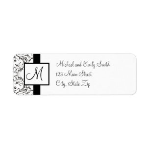 Monogram Return Address Labels