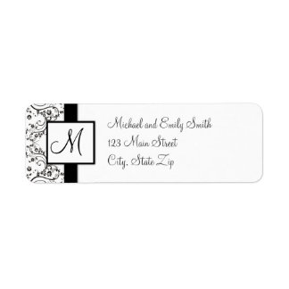 Monogram Return Address Labels