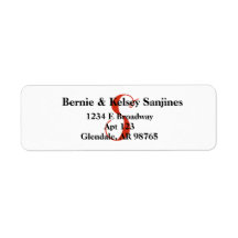 Monogram return address labels