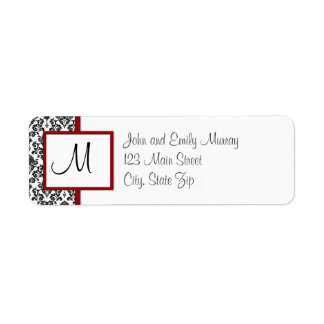 Monogram Return Address Labels