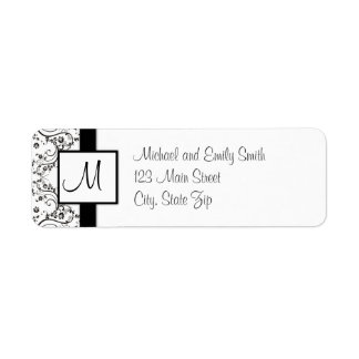 Monogram Return Address Labels