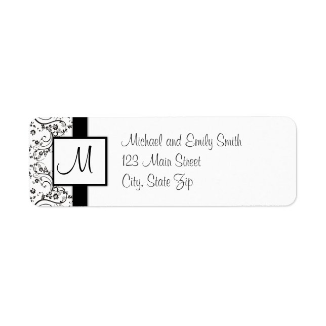 Monogram Return Address Labels (Front)