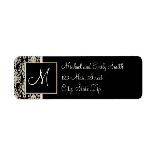 Monogram Return Address Labels