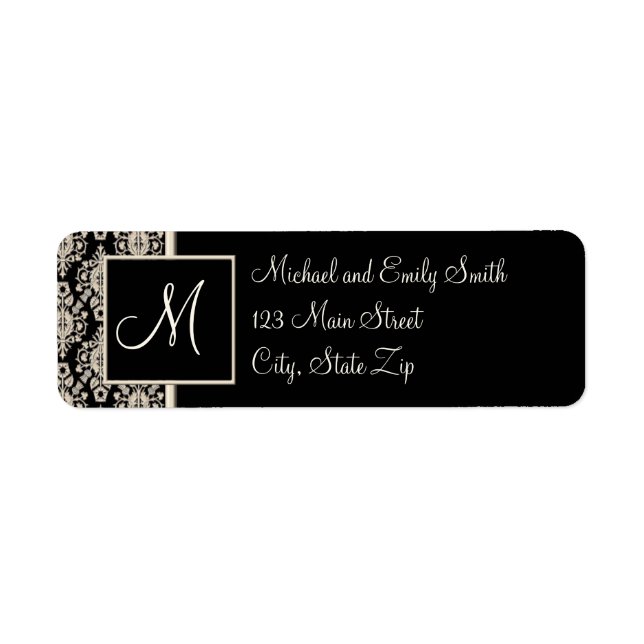 Monogram Return Address Labels (Front)