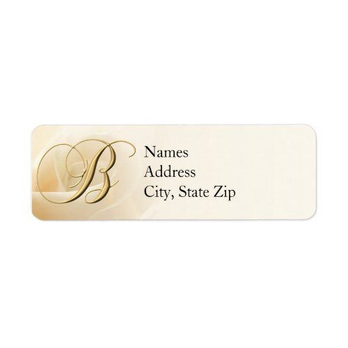 Monogram Return Address Labels letter B