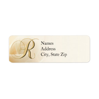 Monogram Return Address Labels letter R