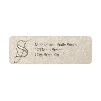 Monogram Return Address Labels letter S