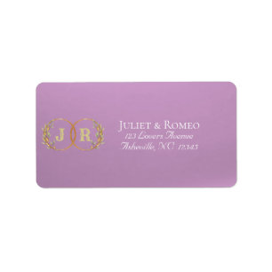 Monogram Return Address - Lavender Label