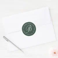 40 Minimalist Leaf Stickers, Envelope Seal, Invitation, Thank You