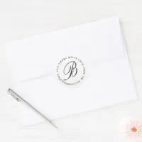 Monogram Return Address Wedding Envelope Seal