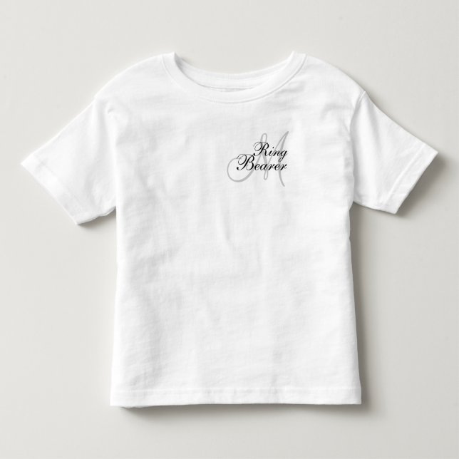 Monogram Ring Bearer Wedding T--Shirt Toddler T-shirt (Front)