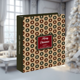 Monogram Ring Binder Minimalist Vintage Christmas 