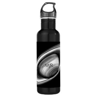 Monogram, Rings of Gas Giant Saturn - solar system Water Bottle