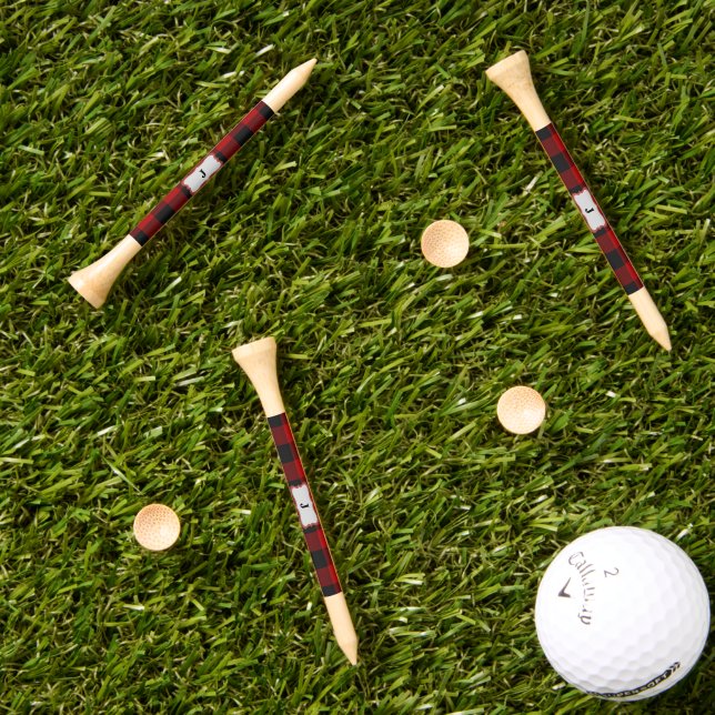Monogram Rob Roy MacGregor Tartan Red & Black Golf Tees (Grass Multi)