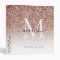 Monogram Rose Gold Glitter Script Office School