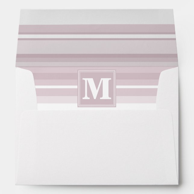 Monogram rose quartz stripes envelope (Back (Bottom))
